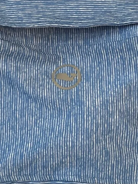 Vineyard Vines Polo Men’s Size Medium Blue Striped Performance Golf Shirt - Picture 3 of 7